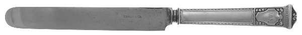 San Lorenzo (Sterling, 1916, Monograms) Blunt Hollow Knife with Bolster