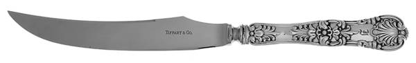 English King (Sterling, 1885, Monograms) Individual Bird Knife with Stainless Blade