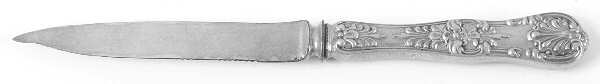 English King (Sterling, 1885, Monograms) Individual Fruit Knife with Silverplate Blade
