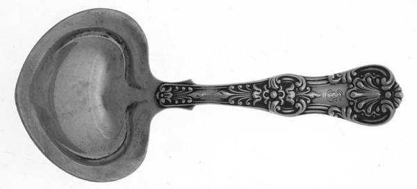 English King (Sterling, 1885, Monograms) Solid Bon Bon Spoon
