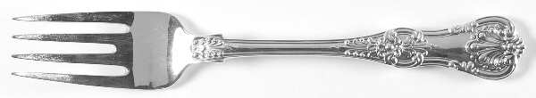 English King (Sterling, 1885, Monograms) Solid Serving Fork