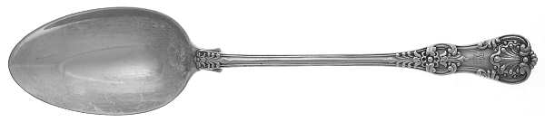 English King (Sterling, 1885, Monograms) Gravy Dressing Spoon Small with Buttom