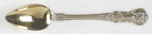 English King (Sterling, 1885, Monograms) Fruit/Orange Spoon