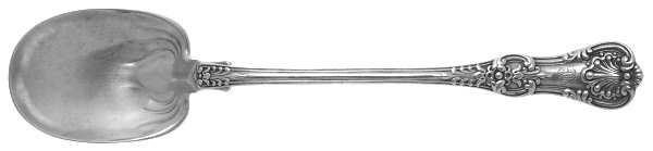 English King (Sterling, 1885, Monograms) Seafood Serving Spoon Solid Piece