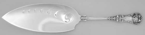 English King (Sterling, 1885, Monograms) Large Solid Fish Serving Knife
