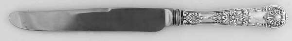 English King (Sterling, 1885, Monograms) Old French Hollow Knife with Bolster