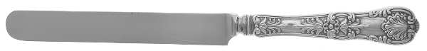 English King (Sterling, 1885, Monograms) Blunt Hollow Table Knife with Bolster