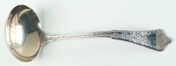 Persian (Sterling, 1872, Monograms) Solid Gravy Ladle