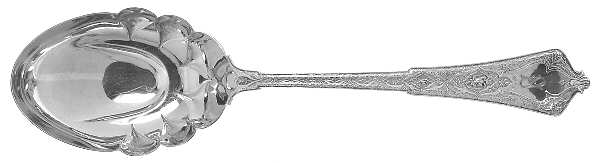 Persian (Sterling, 1872, Monograms) Solid Salad Serving Spoon