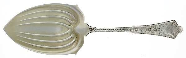 Persian (Sterling, 1872, Monograms) Large Solid Pie Knife