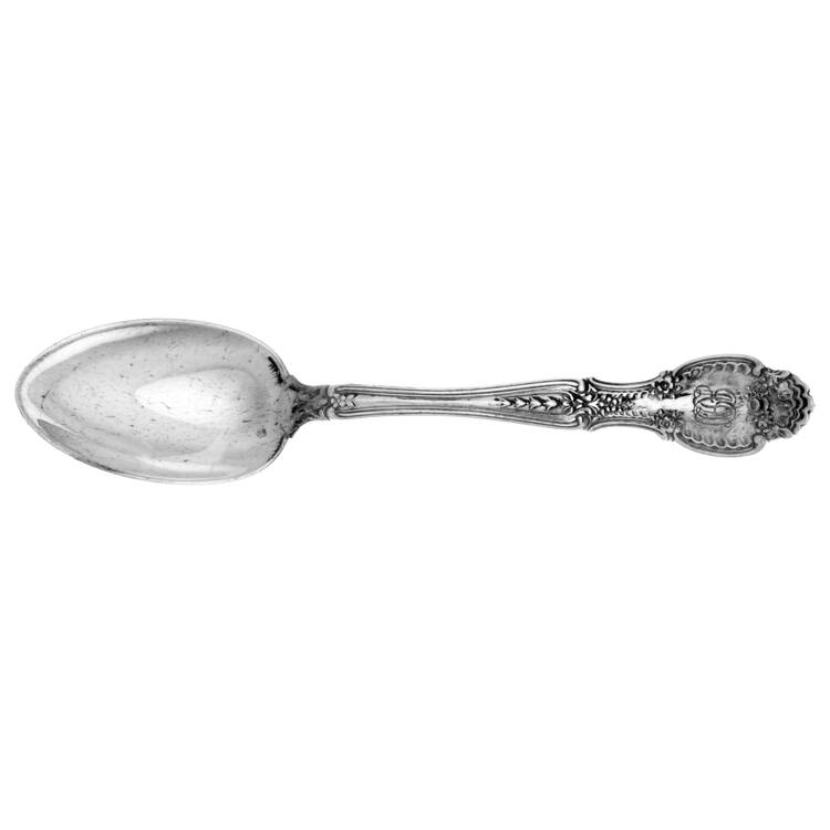 Richelieu (Sterling, 1892, Monograms) Dessert/Oval Soup Spoon by Tiffany & CO SILVER