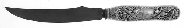 Chrysanthemum (Sterling, 1880, Monograms) Individual Bird Knife with Stainless Blade