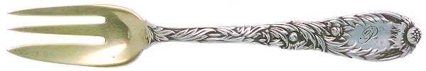 Chrysanthemum (Sterling, 1880, Monograms) Individual Caviar Fork