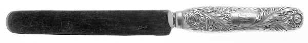 Chrysanthemum (Sterling, 1880, Monograms) Dessert/Tea Knife Hollow Handle Sterling Blade