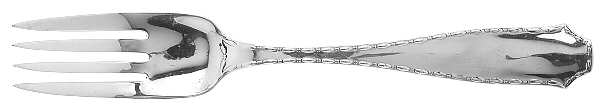 Marquise (Sterling, 1902, Monograms) Pastry Fork by Tiffany & CO SILVER