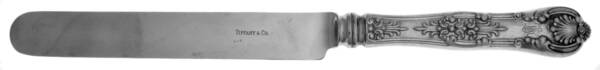 English King (Silverplate, 1870, Monograms)   Blunt Hollow Knife