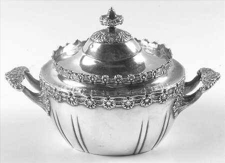 English King (9579, Sterling, Hollowware) Sugar Bowl & Lid
