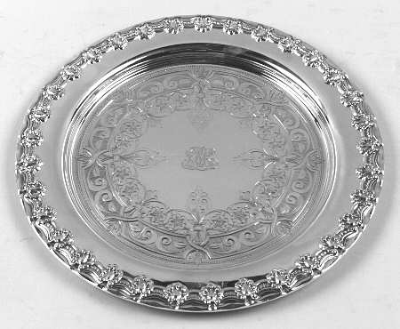 English King (9579, Sterling, Hollowware) 11" Round Tray