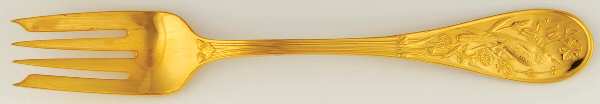 Audubon Gold (Sterling, Gold Vermeil) Individual Salad Fork