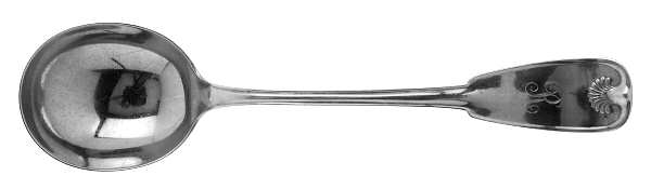 Palm (Sterling, 1871, Monograms) Round Bowl Soup Spoon (Gumbo)