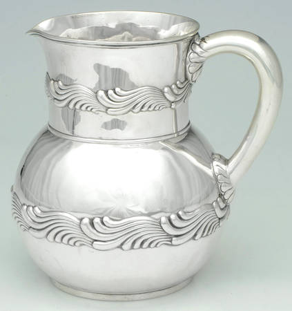 Wave Edge (Sterling, 1884, Waves, Hollowware) 80 Oz Water Pitcher