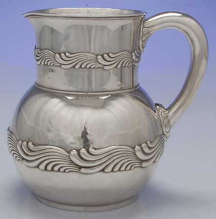 Wave Edge (Sterling, 1884, Waves, Hollowware) 68 Oz Water Pitcher