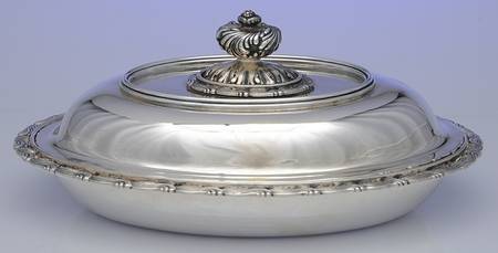 Wave Edge (Sterling, 1884, Waves, Hollowware) 11" Oval Double Vegetable