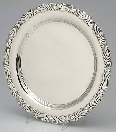 Wave Edge (Sterling, 1884, Waves, Hollowware) 11" Round Tray
