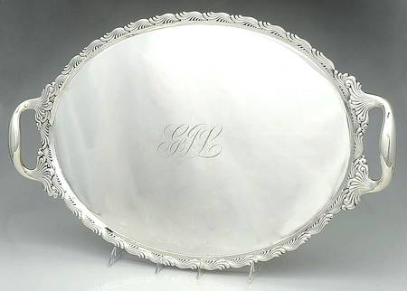 Wave Edge (Sterling, 1884, Waves, Hollowware) Large Waiter Tray