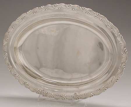 Wave Edge (Sterling, 1884, Waves, Hollowware) 14" Oval Serving Platter