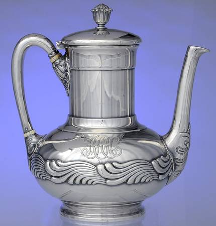 Wave Edge (Sterling, 1884, Waves, Hollowware) Coffee Pot