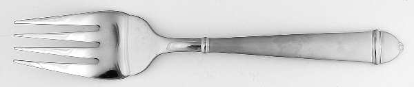 Copenhagen (Stainless, Frosted with Glossy Accent) Medium Solid Cold Meat Serving Fork