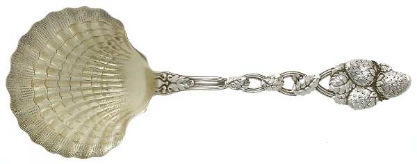 Strawberry (Sterling, Pierced) Spoon-Berry/Casserole-Sld/Shll