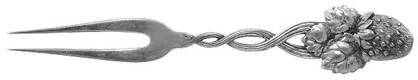 Strawberry (Sterling, Pierced) Strawberry Fork