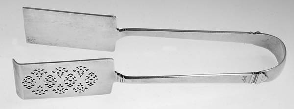 Hampton (Sterling, 1934, Monograms) Solid Piece Aspragus Tongs by Tiffany & CO SILVER