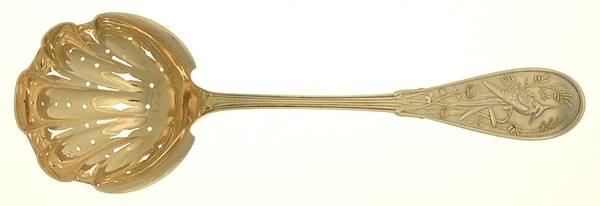 Japanese (Sterling, 1871, Monograms) Large Oversize Sugar Sifter