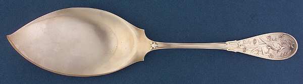 Japanese (Sterling, 1871, Monograms) Large Solid Ice Cream Server