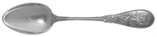 Japanese (Sterling, 1871, Monograms) Dessert/Oval Soup Spoon