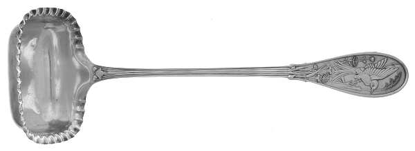Japanese (Sterling, 1871, Monograms) Rectangular Flat Soup Ladle