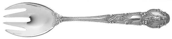 Renaissance (Sterling, 1905, Monograms) Ice Cream Fork