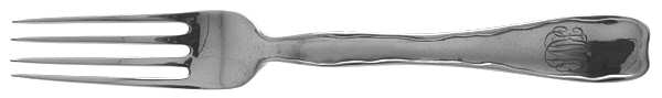 Lap-Over-Edge (Sterling, 1880, Monograms) Fork