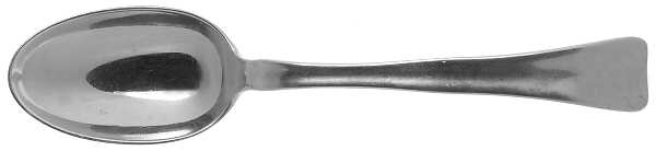 Lap-Over-Edge (Sterling, 1880, Monograms) Dessert/Oval Soup Spoon