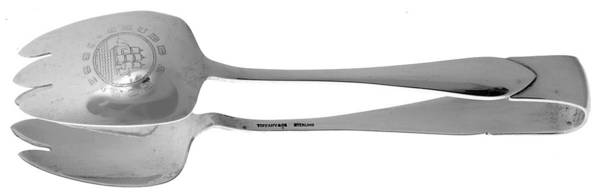 Faneuil (Sterling, "L" or No Stamps) Large Ice Serving Tongs with Claw Tips