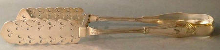Whittier (Silverplate, 1907) Solid Yoked Asparagus Tongs