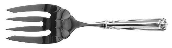 Benjamin Franklin (Sterling, "Towle") Large Stainless-Tine Cold Meat Serving Fork