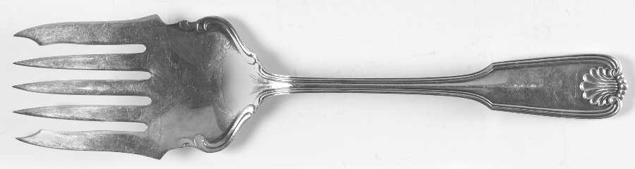 Benjamin Franklin (Sterling, "Towle") Large Solid Fish Serving Fork