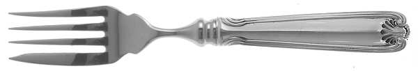 Benjamin Franklin (Sterling, "Towle") Individual Hollow Fish Fork, Stainless Tines