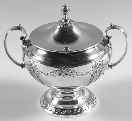 Candlelight-Chased (Sterling, Hollowware) Sugar Bowl & Lid