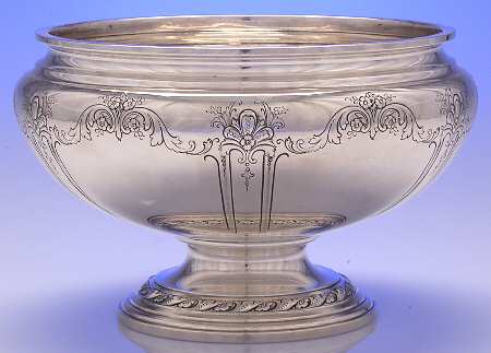 Candlelight-Chased (Sterling, Hollowware) 8" Round Footed Centerpiece