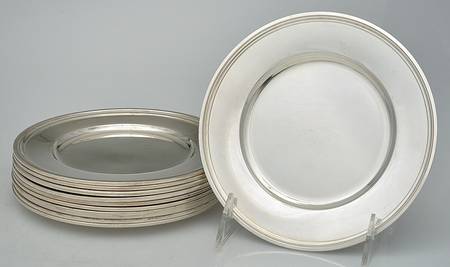 Hamilton (Sterling, Hollowware) Bread & Butter Plate - Set of 11